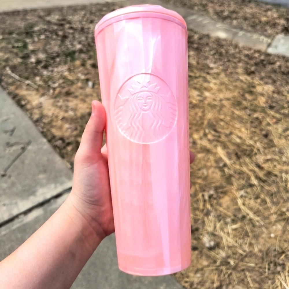 Starbucks 2021 Summer Blush Pink Venti Tumbler with Dome Lid & No Straw